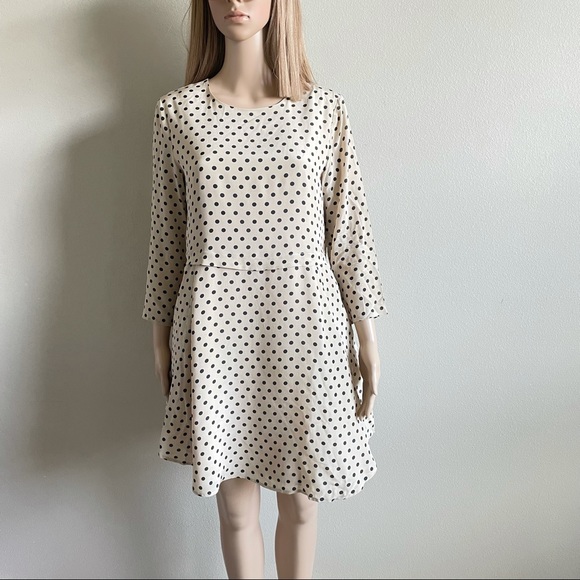 Madewell Silk Polka Dot Dress S EUC - Picture 2 of 7
